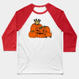 Pumpkin King Pig Spooky Halloween Horror Pumpkin Patch Baseball T-Shirt
